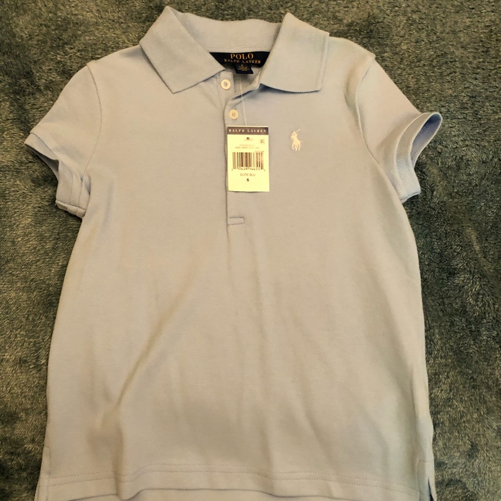Polo by Ralph Lauren Unisex Light Blue Polo Shirt Size 6